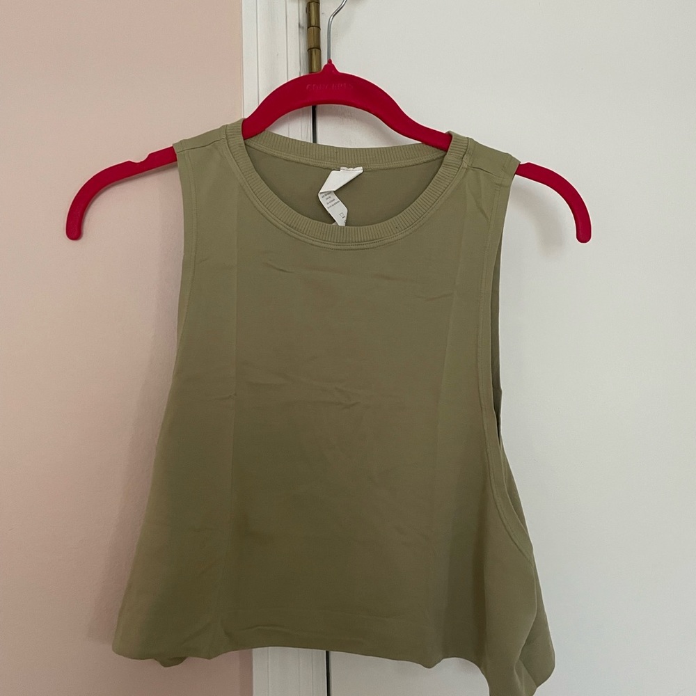 Olive Green Cropped Tank